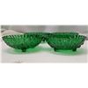 Image 3 : 4 green glass bowls