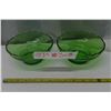 Image 1 : 2 green glass bowls