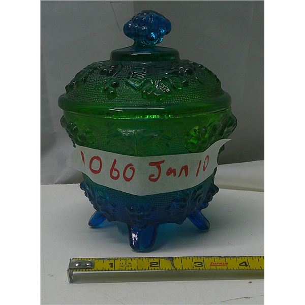 1 green + blue glass candy glass