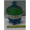 Image 1 : 1 green + blue glass candy glass