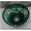 Image 3 : 1 green glass bowl