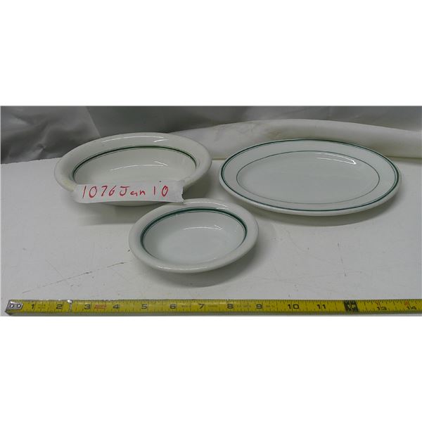 3 oval globe pottry cobridge