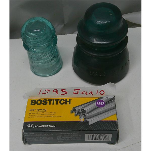 2 insulators + a 95% full box of staples