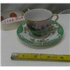 Image 1 : tea cup + plate hand painted