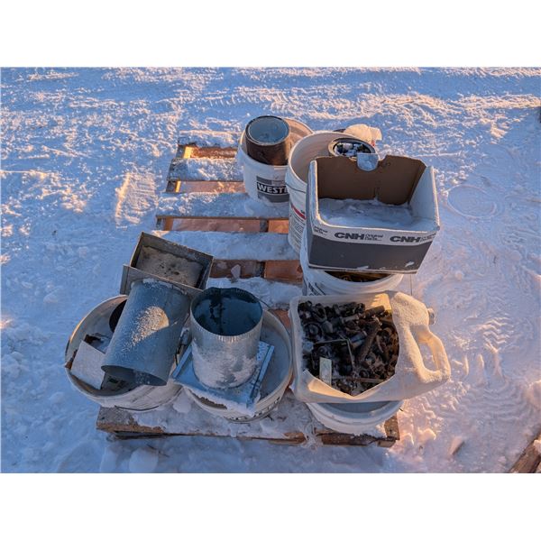 Pallet of Misc. Tool Parts/Hardware/Scrap as Shown