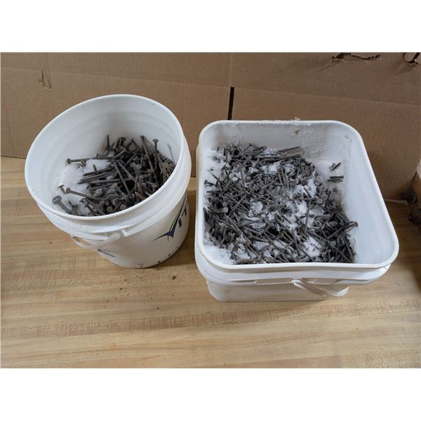 (2) Pails of Nails Variety Size/Length