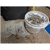 Image 4 : Pail full of Hex Nuts w/ (2) Sealed New in Bags Hex Grain Bin Bolts