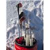 Image 4 : SPORTSER Golf Club Bag W/ Gold Clubs
