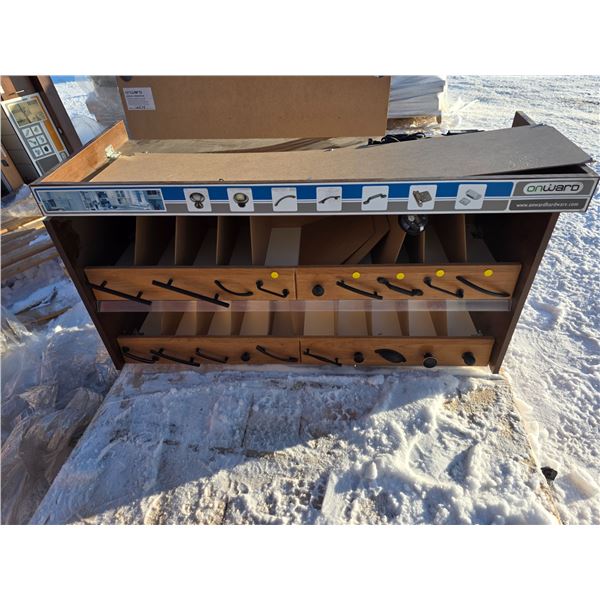 Parts/hardware display bin for stores- 45" by 19" by 28"H