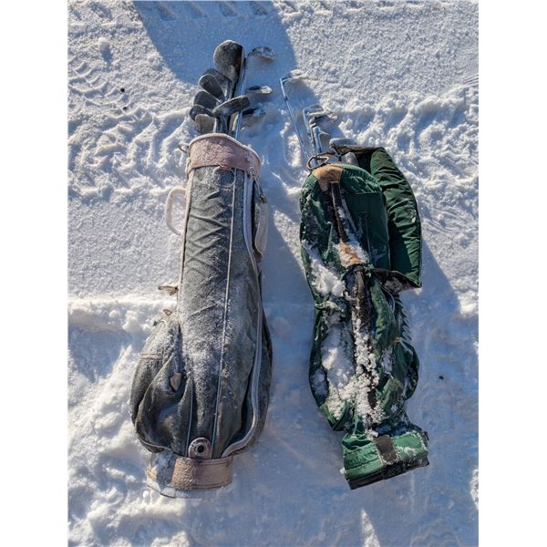 (2) Golf Club Bags W/ Clubs (NTT Brand)