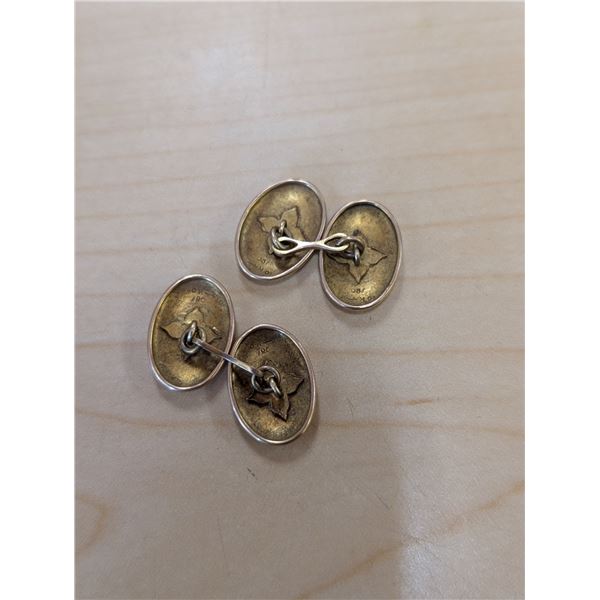 (2) 18K Marked Cufflinks (NOT CONFIRMED TO BE GOLD)