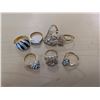 Image 1 : Lot of Costume Jewelry "Marked Gold" Rings  (not Real Gold)