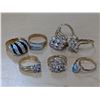 Image 5 : Lot of Costume Jewelry "Marked Gold" Rings  (not Real Gold)