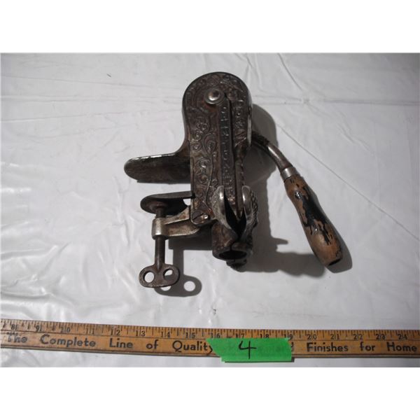 1897 champion cast iron corkscrew bottle opener (works)