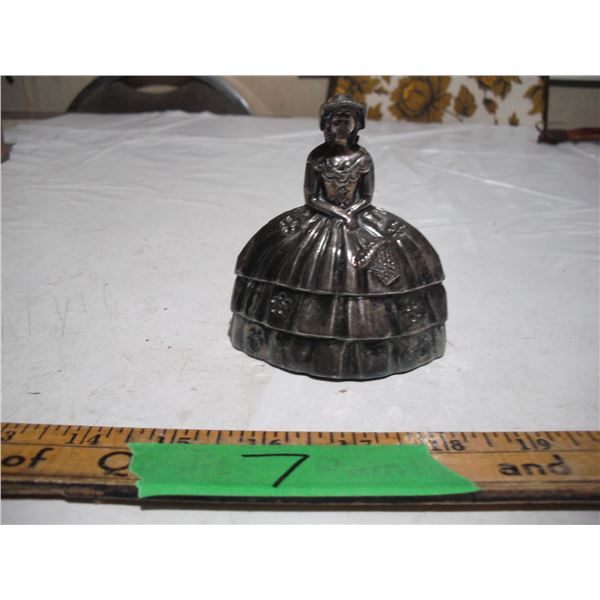 birks Ep. Brass table bell lady figure