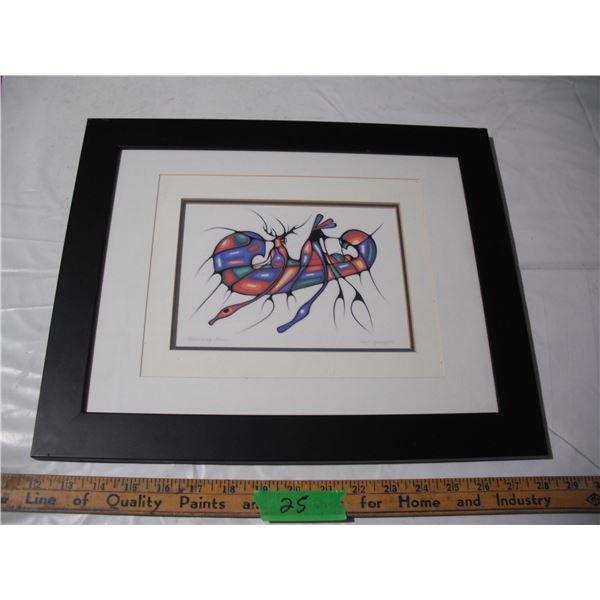 cecil young fox returning home art picture in frame (13.5x16.5")