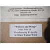 Image 5 : carmen heinrichs 2004 willow and wings mini print of wood burning and acrylic on black walnut wood (