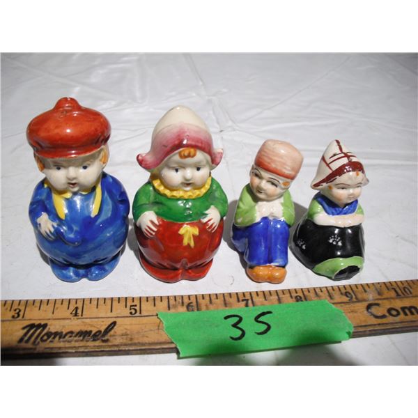 2 sets occupied japan salt and pepper shakers