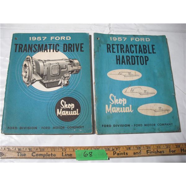 (2) 1957 ford shop manuals