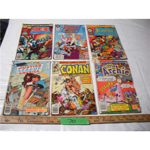 (6) vintage comics