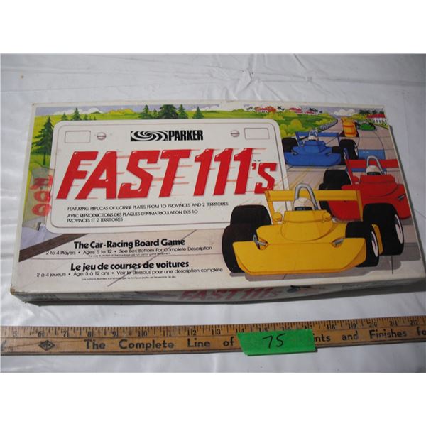 1981 fast 111's game w/ instructions
