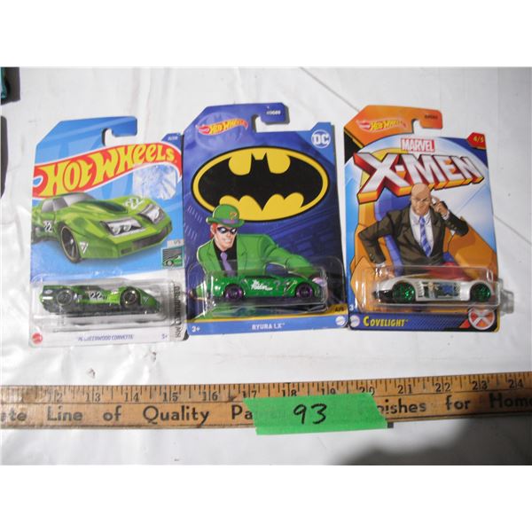 (3) sealed 1/64 scale hot wheels