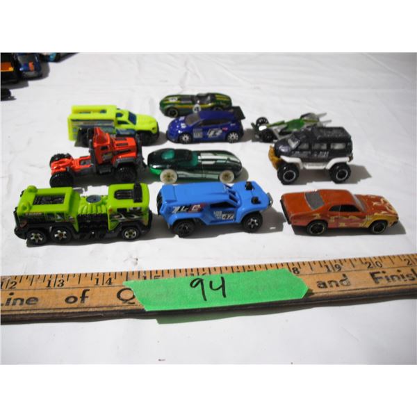(10) hot wheels 1/64 scale