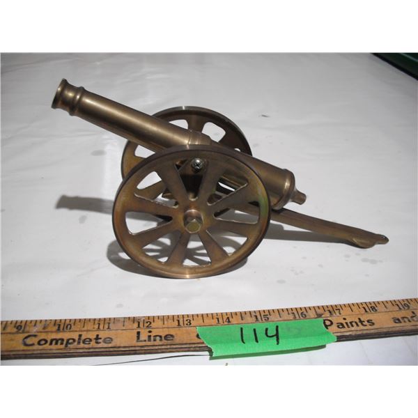 vintage brass toy cannon (11.5" long)