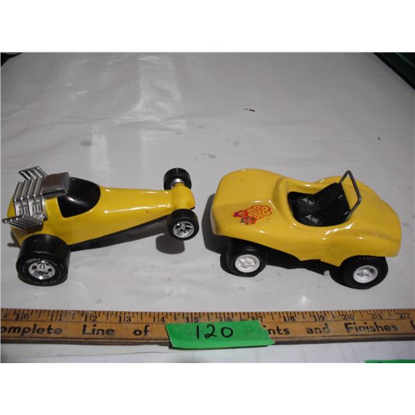 tonka dune buggy + tonka wheelie dragstar