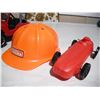 Image 5 : bruder plastic jeep, plastic car +tonka kids toy work hat