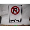 Image 1 : unused no parking tow away reflective aluminum sign (12x18)