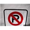 Image 2 : unused no parking tow away reflective aluminum sign (12x18)