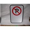 Image 1 : unused no parking aluminum sign (12x18)