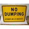 Image 1 : aluminum no dumping sign (18x24)