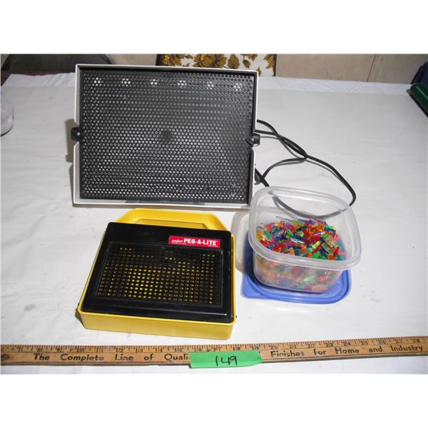 lite brite working with pegs + mini peg-a-lite (untested)