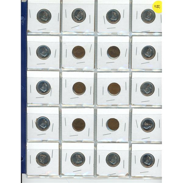 (14) Canada 1967 Centennial Nickles, (6) Canada 1967 Centennial Pennies