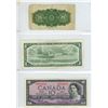 Image 2 : 1923 Canadian 25-cent Shinplaster, 1954 One-Dollar Bill, 1954 Ten-Dollar Bill