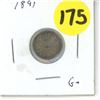 Image 1 : 1891 Canada Silver 5 cent Coin