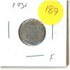 Image 1 : 1931 Canada Silver 10 cent Coin