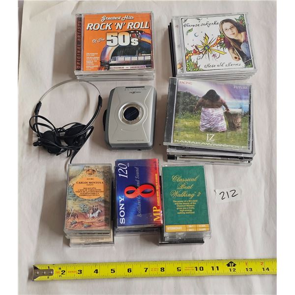 CDs: classical, Rock n Roll, Christmas carols + 7 tapes: walking and marching, classical, bandura an