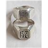 Image 9 : Two hallmarked sterling silver rings with Ukrainian Tryzub Coat of Arms. Combined weight: 9 grams