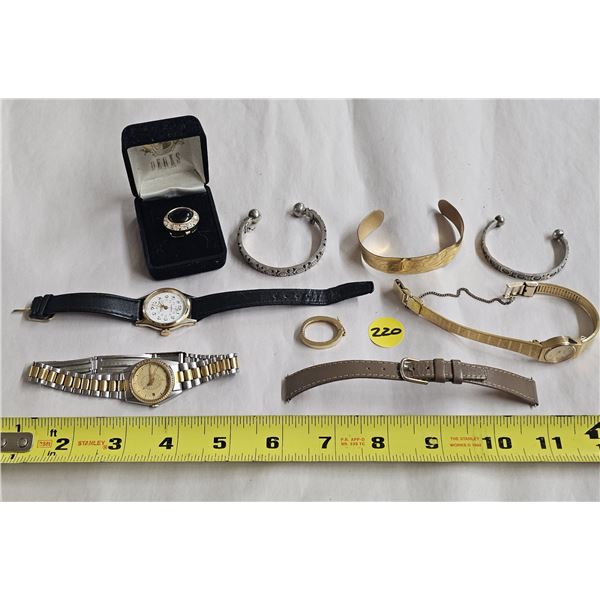 Two women’s Seiko Quartz watches (need new batteries)+ 1 Cardinal 21 Jewel Shock Proof wind