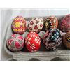 Image 2 : Eleven Ukrainian Easter eggs (4 wooden), one Easter egg stand and book on Ukrainian Easter Eggs (pys