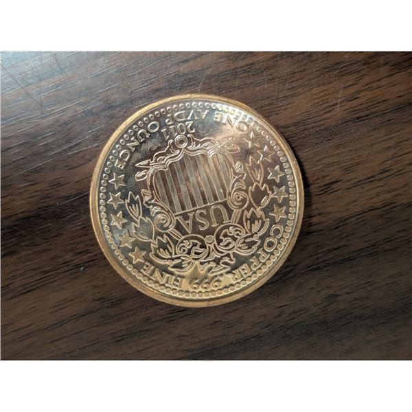 Buffalo 1 oz Copper Coin Copper .999 Fine 2011