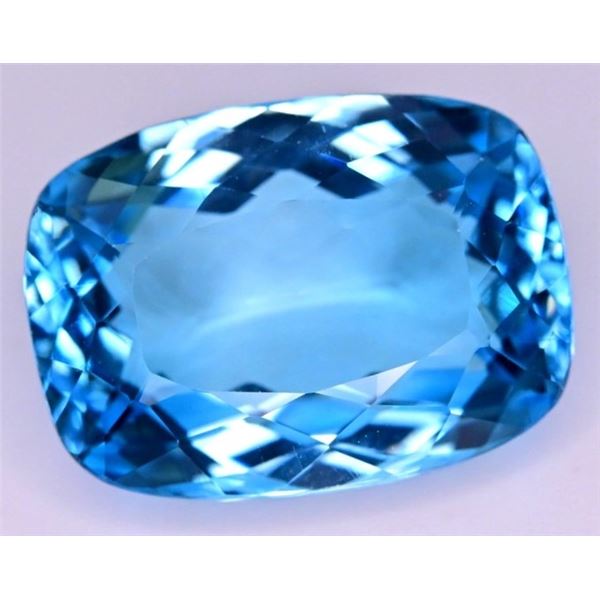 50.9 ct certified swiss blue topaz gemstone (10,690 appraisal)