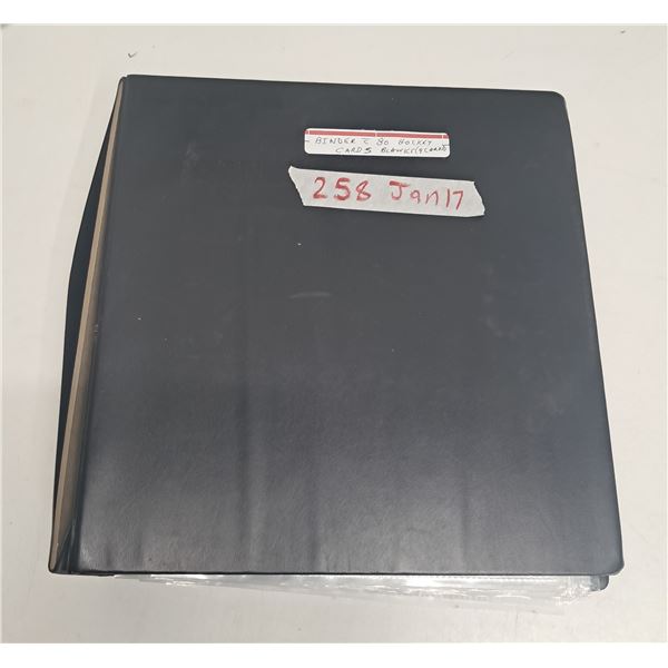 binder w/ 74 sheets (9 slots) hockey card sheets blank