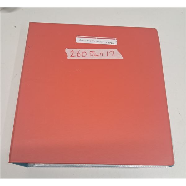 binder 83 blank sheet (9 hockey card spaces sheets)