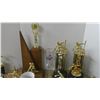 Image 4 : bowling, curling, and hockey trophies + two cups