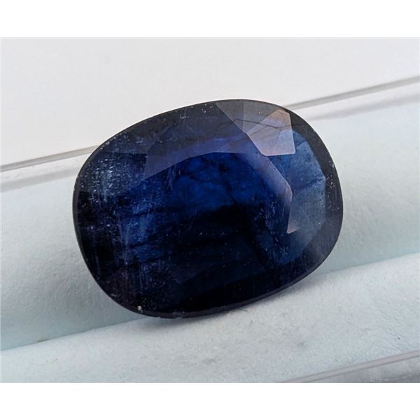 13.59 ct certified midnight apphire gemstone ($20,385 appraisal)