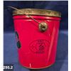 Image 2 : Antique Burns & Co. Shamrock lard tin - bail handle, 6" tall, Calgary, AB, original lid